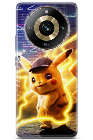 Realme 11 Pro Plus uyumlu Pokemon 30 HD Ultra Detektif Pikachu