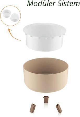 Tripot Saksı (Bej, 3 Boy)
