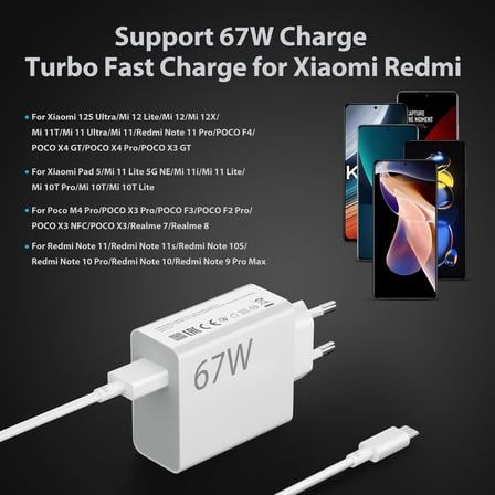 Bowie 67W'a Kadar Turbo Hızlı Şarj Aleti USB-A - USB-C Kablo MacBook Pro 16 İnç M5 İçin Uyumlu