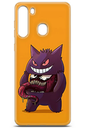Samsung Galaxy A21 uyumlu Pokemon 34 HD Tasarım Venom Gengar Pokemon