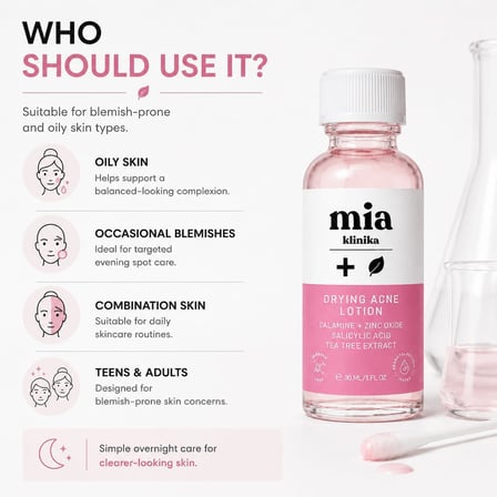 MIA Klinika Sivilce Kurutucu Losyon Salisilik Asit &amp; Kalamin 30ml