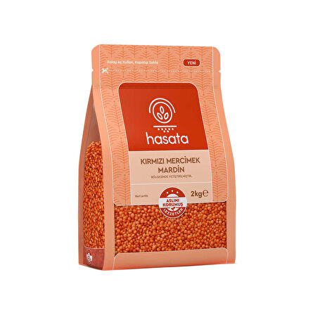 Hasata Kırmızı Mercimek Mardin 2 kg x 2 Adet