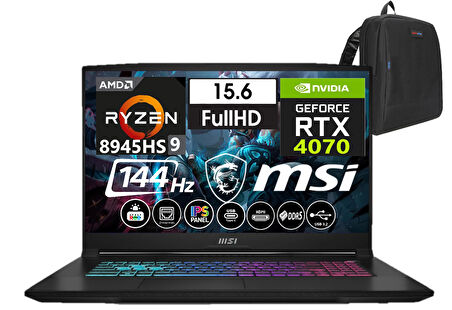 Msı Katana A15 Aı Amd Ryzen 9 8945HS 96GB Ddr5 4tb SSD 8GB/RTX4070 WINDOWS11PRO 15.6" 144 Hz Fhd IPS Taşınabilir Bilgisayar B8VG-434XTRW60+WEBLEGELSINÇANTA