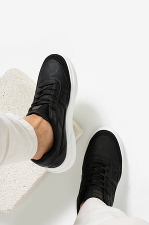NSTİL Günlük Erkek Sneaker Yüksek Kalın Tırtıklı Taban Bağcıklı Dikişli Yürüyüş Spor Ayakkabı 2029