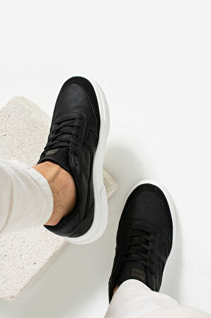 Günlük Erkek Sneaker Yüksek Kalın Tırtıklı Taban Bağcıklı Dikişli Yürüyüş Spor Ayakkabı 2029