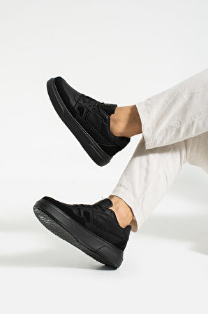 Günlük Erkek Sneaker Yüksek Kalın Tırtıklı Taban Bağcıklı Dikişli Yürüyüş Spor Ayakkabı 2029