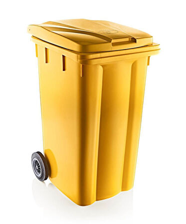 Omnipazar SY-6510 Tekerlekli Kapaklı Plastik Çöp Konteyneri 240 lt 