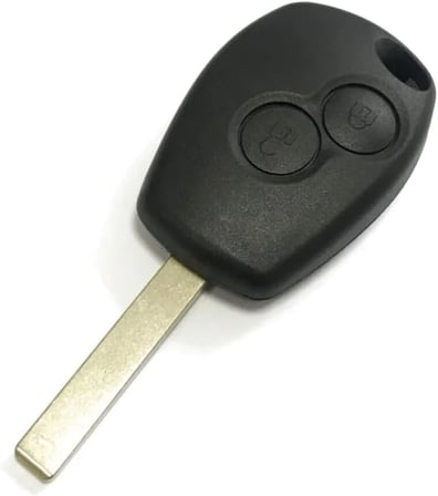 AutoHan Keys Renault Clio 3, Kangoo 2, Master Uyumlu 2 Butonlu Siyah Anahtar Kabı, 2006-2012 Model
