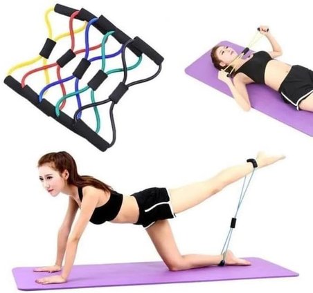 Egzersiz Spor Plates Direnç Bantı Pilates Ipi Jimnastik Lastiği