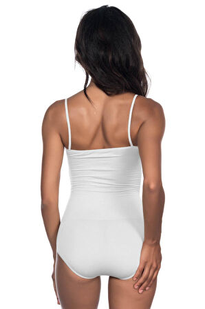 BEYAZ MI Emay 1923 Soft İp Askılı Çıtçıtlı  Body