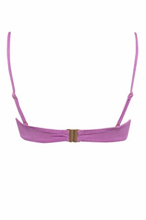 DeFacto Regular Fit Parlak Kumaş Bikini Üstü-Fall in Love B7471AX24SMPR442