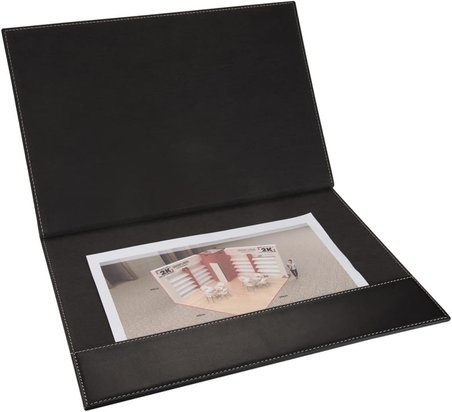 585-1 Sümen Takımı Suni Deri Tek Parça Kapaklı Pad Sümen 40x30 cm, Siyah