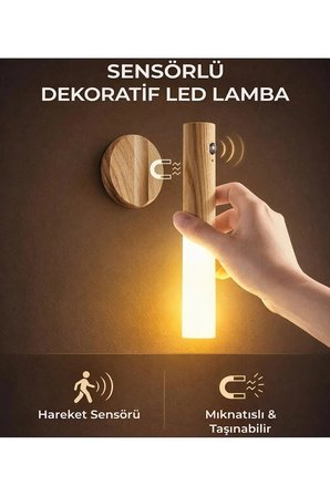 2'li Modern Ahşap Silindir Duvar Lambası