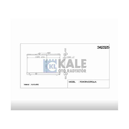 RADYATÖR SU COROLLA  93-00 AE-101 / 111 M-T BRAZING