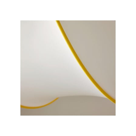 Sarkıt Lamba Abajur Başlığı, Beyaz-Sarı, 45 cm