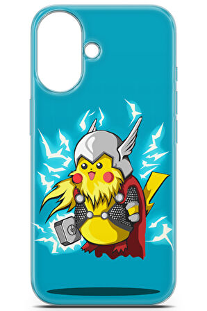 Apple iPhone 16 Plus uyumlu Pokemon 10 Telefon Kabı Thor Pokemon