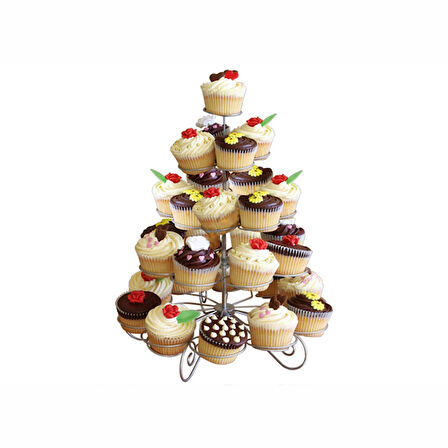 Metal Cupcake Standı 5 Katlı / 41 Li Kek Standı