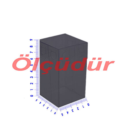 Asetat Kutu Altı Karton 5X5X9 CM (50 Adet)  Mavi