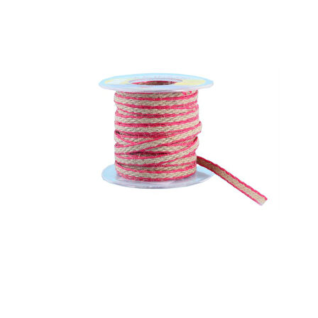 Kanaviçe Kurdele Kenarı Şeritli 1.6 Cm (10 Metre)  Kırmızı