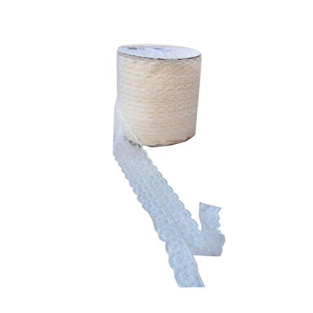 Kurdela Dantelli Çift 2 Katlı 5 Cm (10 Metre)  Krem