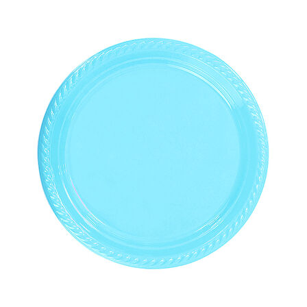 Tabak Plastik 22 Cm (25 Adet)  Mavi