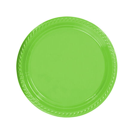 Tabak Plastik 22 Cm (25 Adet)  Yeşil
