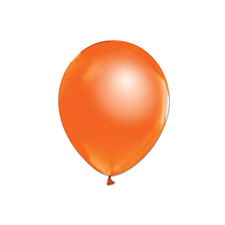 Metalik  Balon 12 İnç Baskısız (100 Adet)  Turuncu