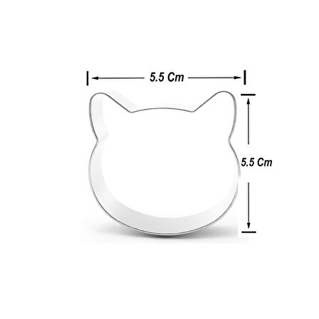 Kek Kurabiye Ve Pasta Kalıbı Metal Şekilli Hello Kitty 5.5X5.5 CM