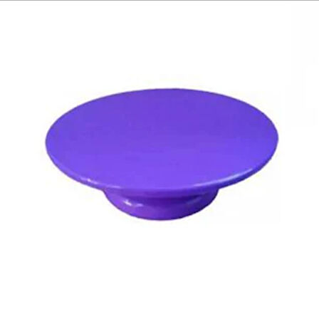 Plastik Döner Pasta Sıvama Standı 32 Cm   Mor
