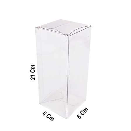 Asetat Kutu 6X6X21 CM (25 Adet)