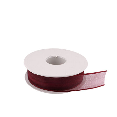 Şifon Kurdele 2.5 Cm (20 Metre)  Bordo