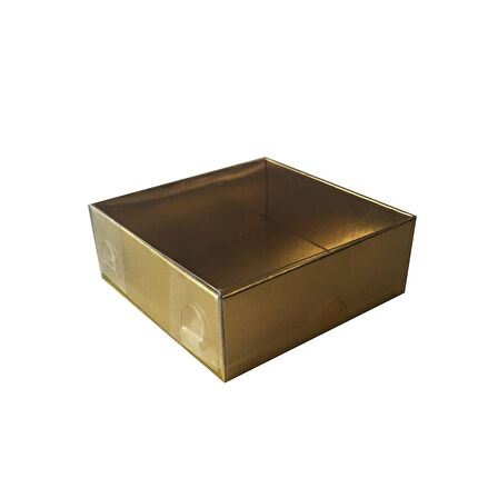 Asetat Kutu Altı Karton 5X5X2,2 CM (50 Adet)  Gold