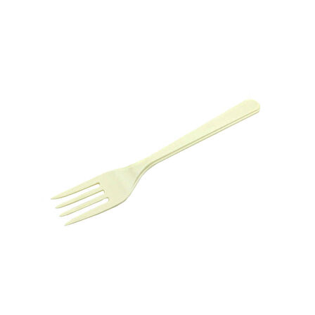 Plastik Çatal (25 Adet)  Krem