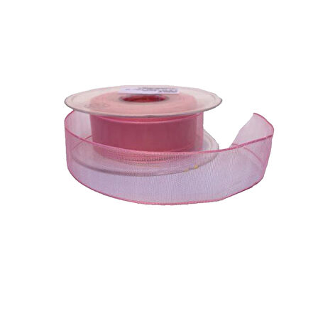 Şifon Kurdele 2.5 Cm (20 Metre)  Pembe