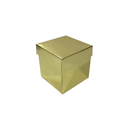 Komple Karton Kutu Düz Renk 7X7X7 CM (25 Adet)  Gold