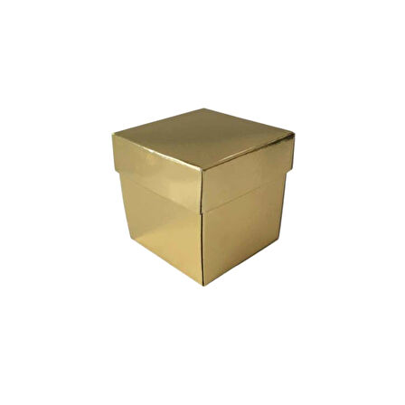 Komple Karton Kutu Düz Renk 6X6X6 CM (25 Adet)  Gold