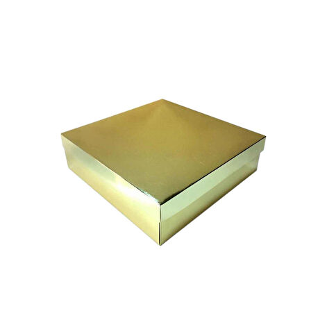 Komple Karton Kutu 15X15X3 CM (10 Adet)  Gold