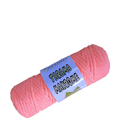 Taranabilir Makrome İpi Taranan Makrame Pamuk İpliği 5 MM 250 GR  Neon-Pembe