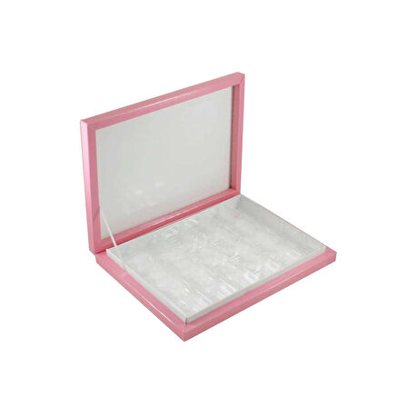 Karton Çikolata Kutusu 24 lü Separatörlü 23.4X31.5 CM  Pembe