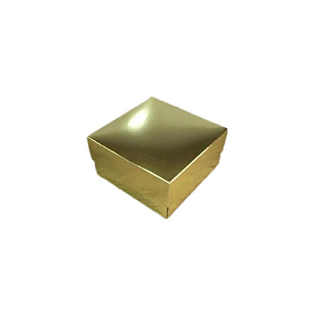 Komple Karton Kutu Düz Renk 10X10x5 CM  (25 Adet)  Gold