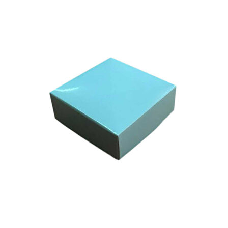 Komple Karton Kutu Düz Renk 6X6X2.5 CM (25 Adet)  Mavi