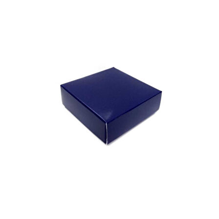 Komple Karton Kutu Düz Renk 6X6X2.5 CM (25 Adet)  Lacivert