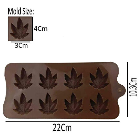 Silikon Kalıp Yaprak Modeli  8  li