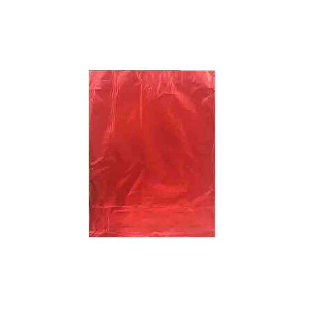 Hediye Paketi İçin Metalize Yapışkanlı Poşet 25X35 CM (100 Adet)  Kırmızı