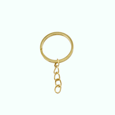 Anahtarlık Halkası Zincirli  5 Cm (1000 Adet)  Gold
