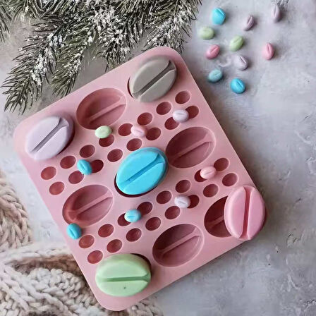 Silikon Kek Kalıp Sugarcraft Kahve Çekirdekleri Kalıbı Şeker Hamuru Çikolata Kalıbı