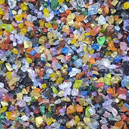 Epoksi Mum Dekoratif 2-4 MM Arlığında Gerçek Cam Kırığı (1 KG)  Karışık Renk
