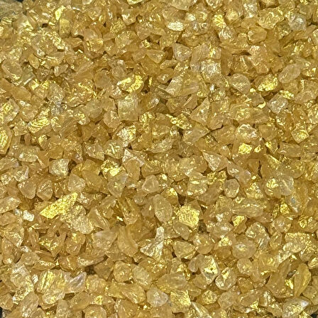 Epoksi Mum Dekoratif 2-4 MM Arlığında Gerçek Cam Kırığı (50 GR)  Gold