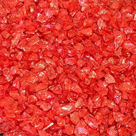 Epoksi Mum Dekoratif 2-4 MM Arlığında Gerçek Cam Kırığı (50 GR)  Kırmızı Bakır