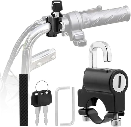 Motosiklet, Bisiklet, Scooter için Kask Kilidi, Motosiklet Aksesuarları, Çok Amaçlı 22-26 mm Gidon Kask Kilidi